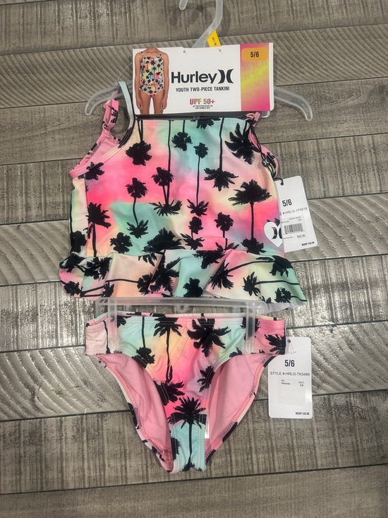 Hurley Other - Hurley Girls Multi-Color Palm Tree Tankini Bikini Set